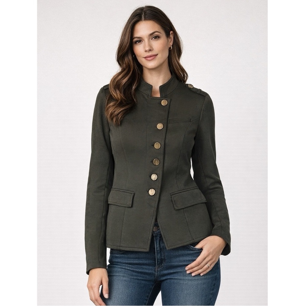 Tribal Military Classic Style Women’s Jacket Blazer Dark Hunter Green Size 12